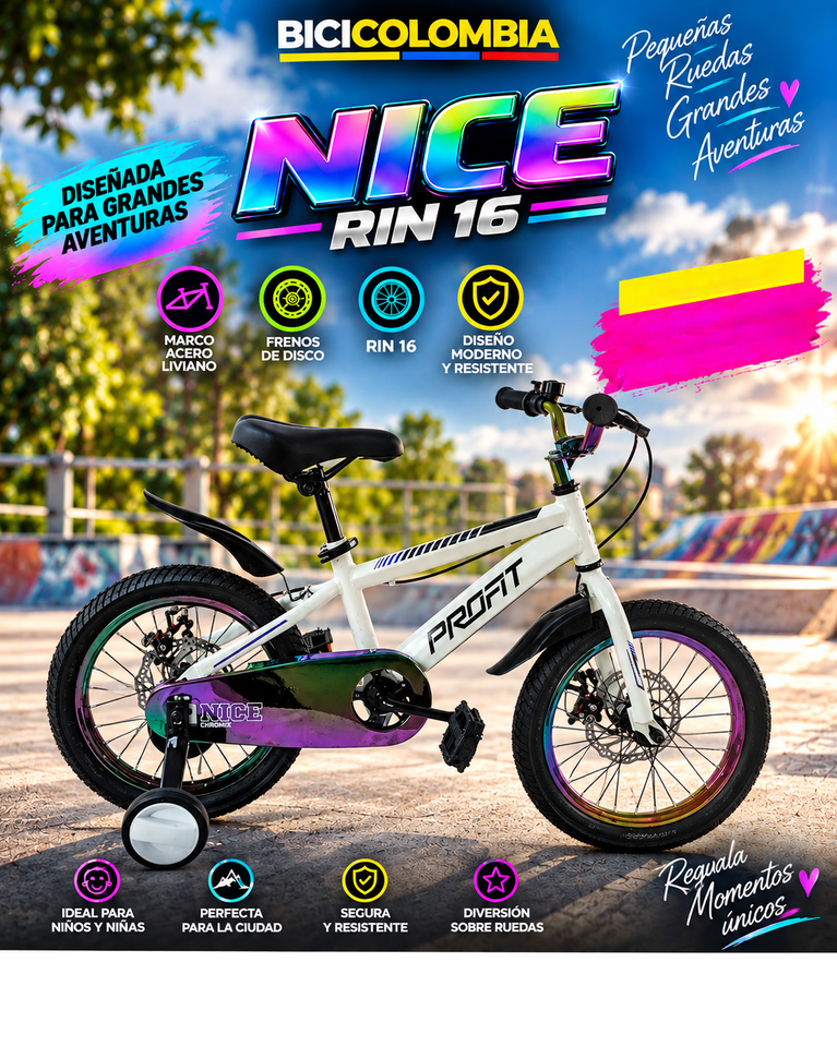 Bicicleta Profit Nice Rin 16 Chromix
